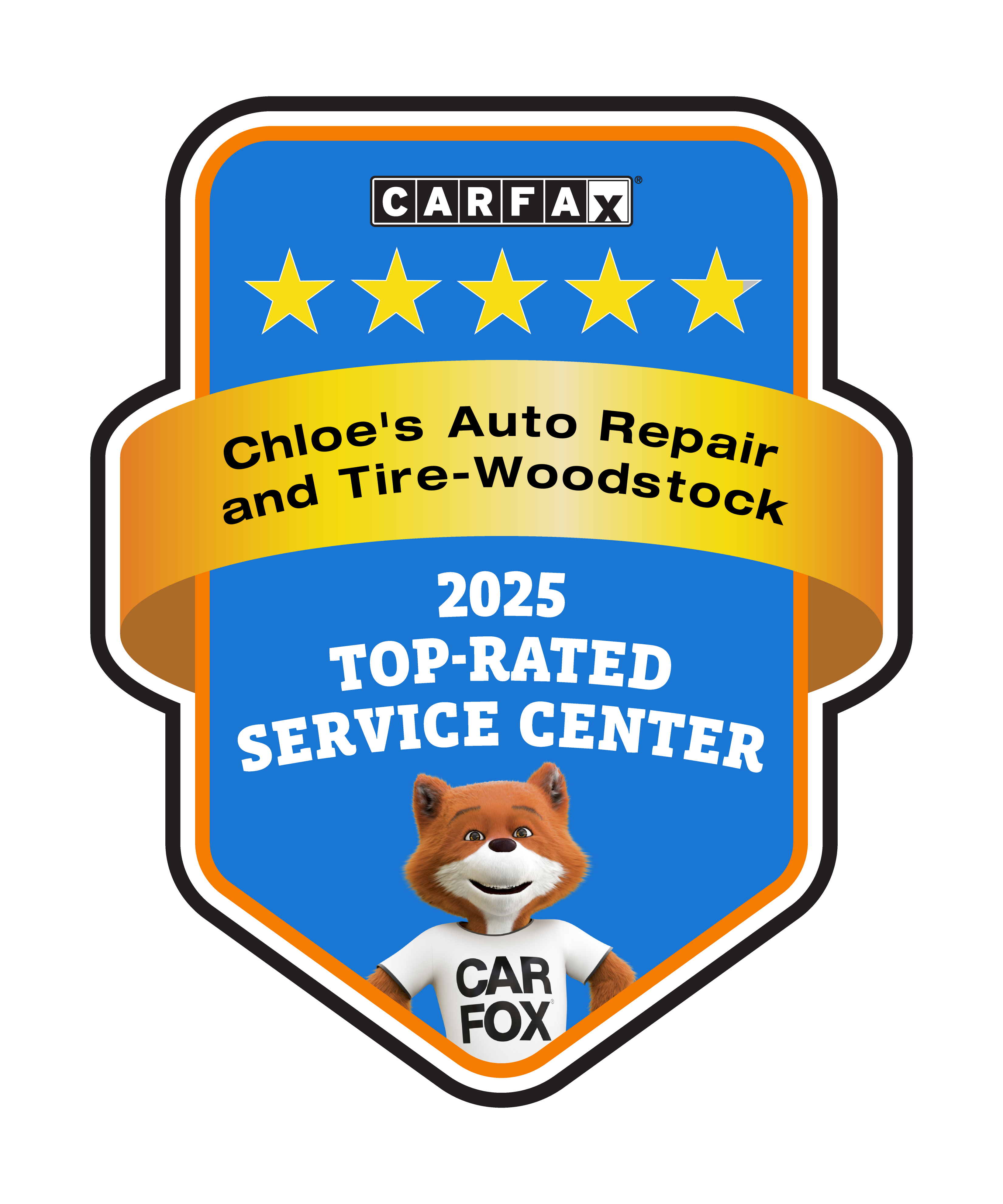 Carfax 2025 Top-Rated Service Center — Woodstock